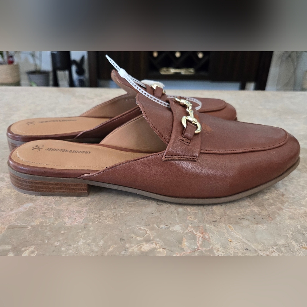 Johnston & Murphy Ali Bit Mule Cognac  Size 10 M